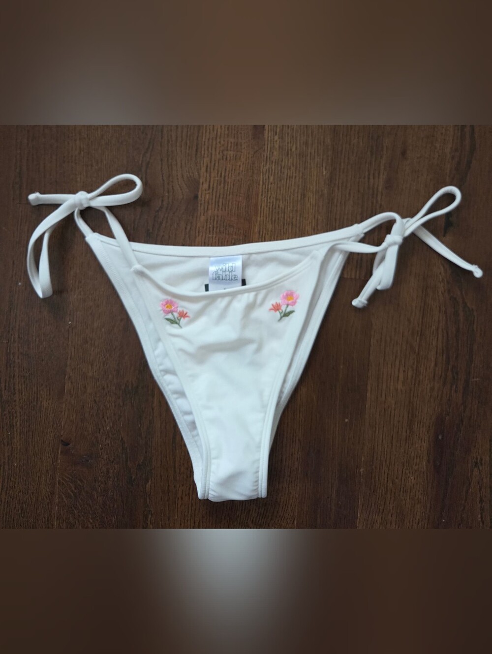 New Wild Fable Small 4/6 White Floral Bikini Bottoms